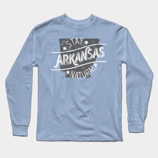 Arkansas - Stay Natural (White) Long Sleeve T-Shirt